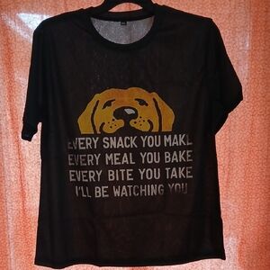 Dog Lover's Black T-Shirt XL NWOT